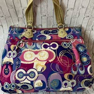 🌸COACH🌸 LIMITED EDITION 18342 POPPY GLAM TOTE 💕💕